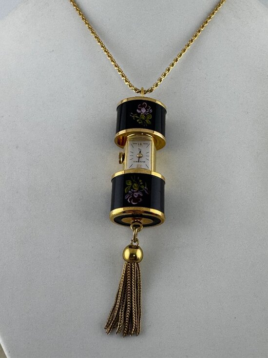 Vintage Bucherer Swiss Quartz Pendant Peek a Boo or Slide Watch main image 5